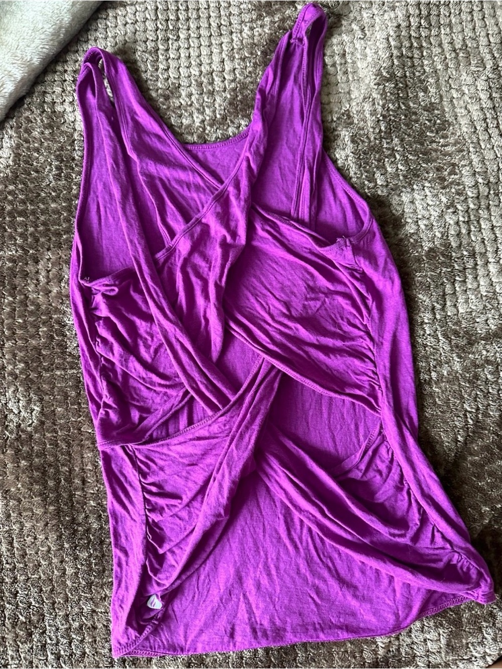 Purple Women's crisscross open backTank Top